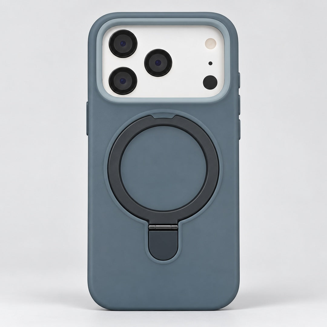 Slate Blue Magnetic Ring Case for iPhone 17 Pro
