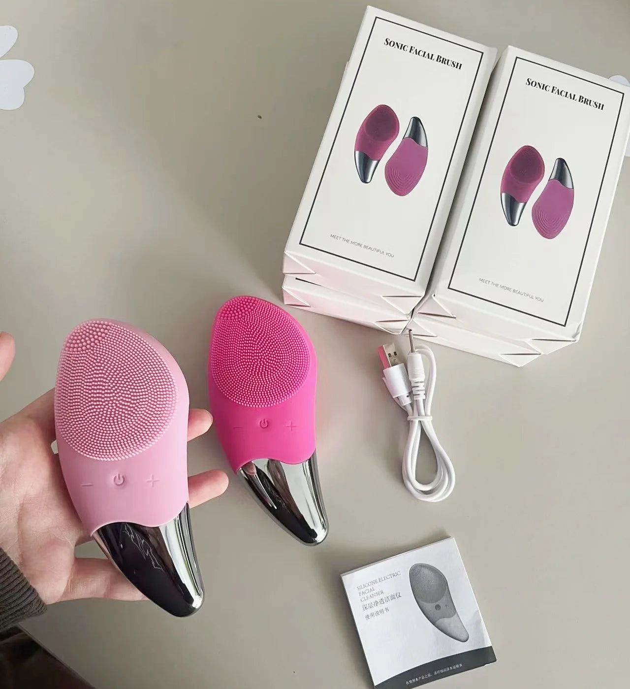 Waterproof Silicone Facial Cleanser Brush