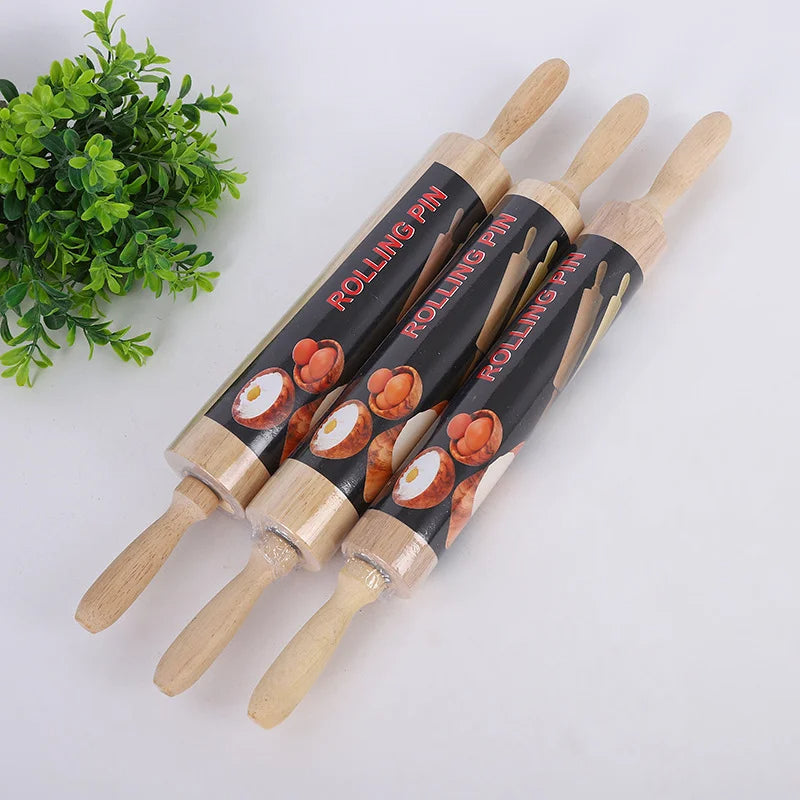 Wooden Handle Rolling Pin with Non-Stick Embossed Pastry Board for Baking Cookies Baking Tools