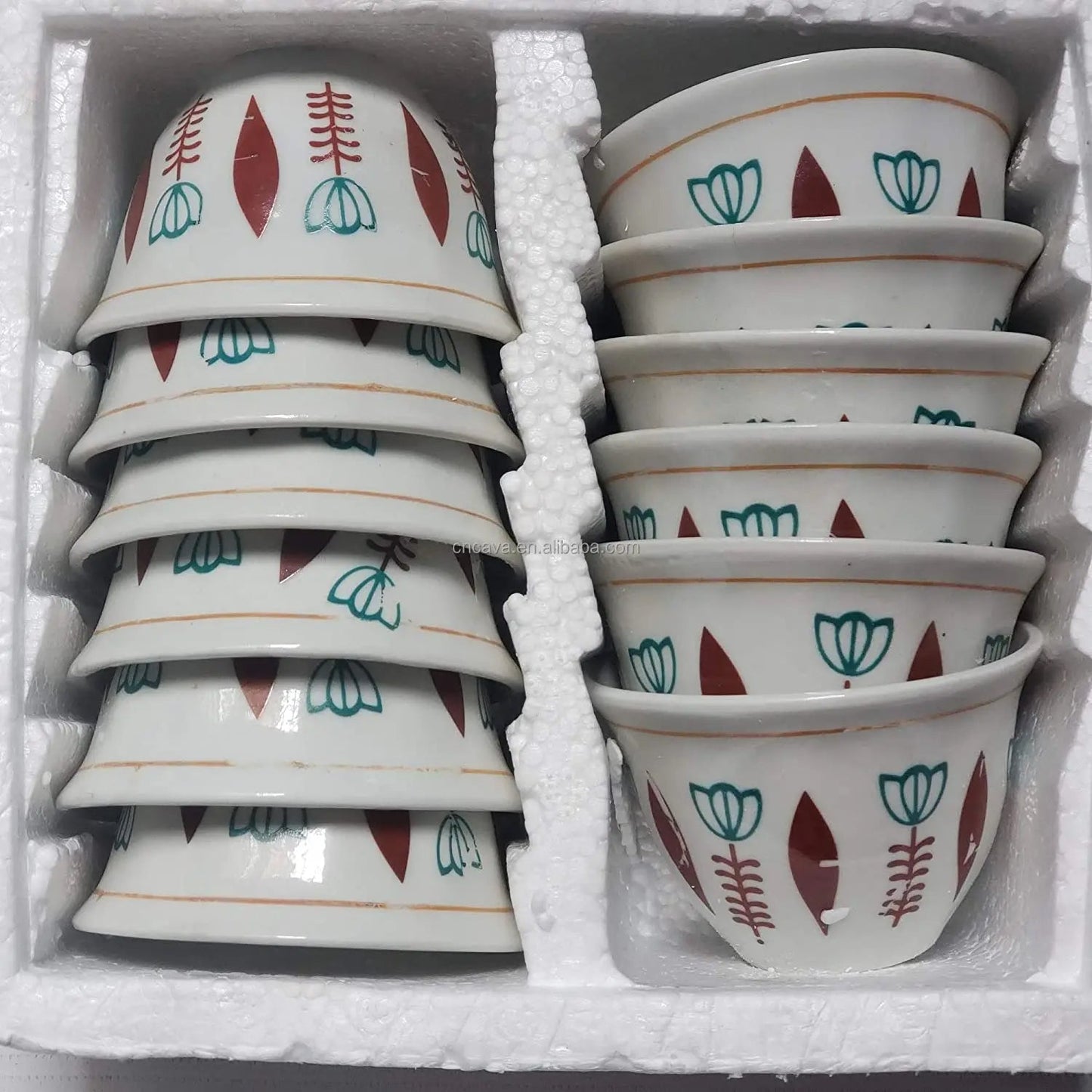 Ceramic Lebanese Chaffeh Coffee Set - 12Pcs