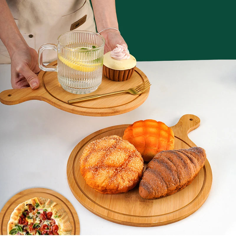 Premium Bamboo Pizza Serving Tray