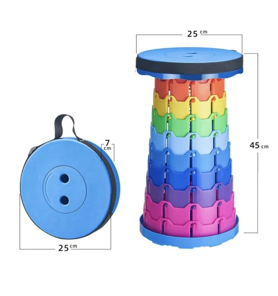 Retractable Folding Plastic Step Stool