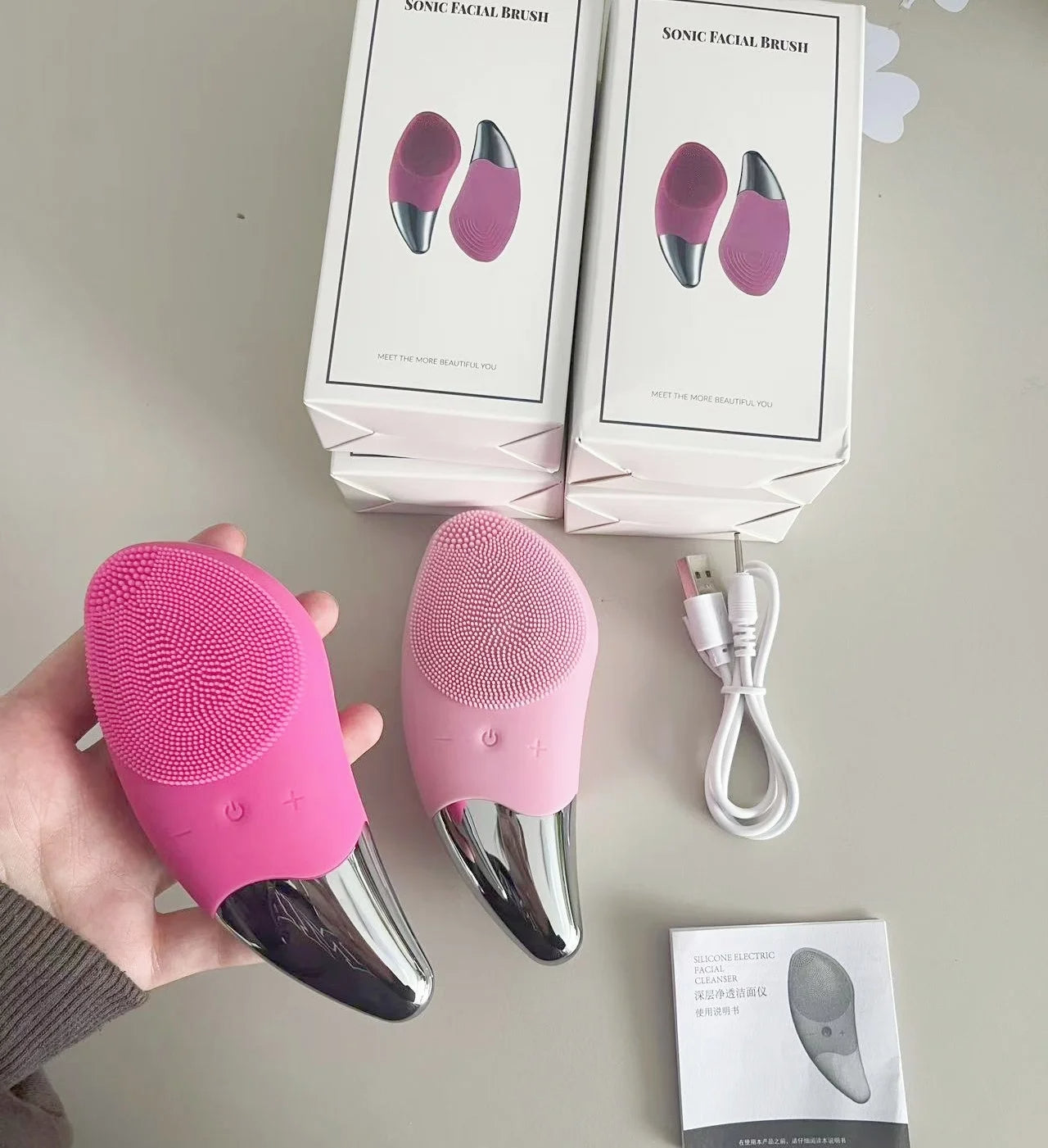 Waterproof Silicone Facial Cleanser Brush
