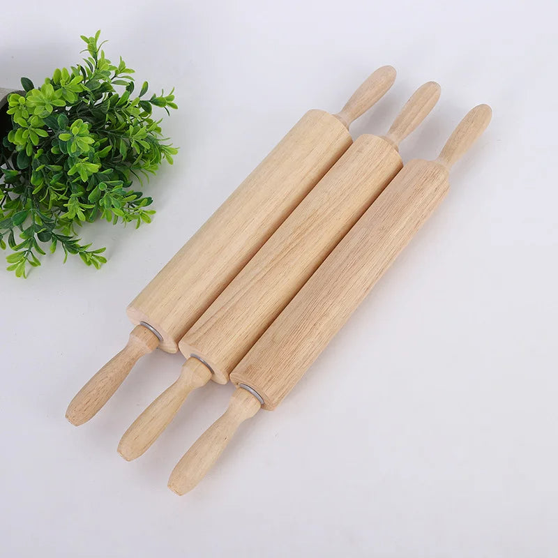 Wooden Handle Rolling Pin with Non-Stick Embossed Pastry Board for Baking Cookies Baking Tools