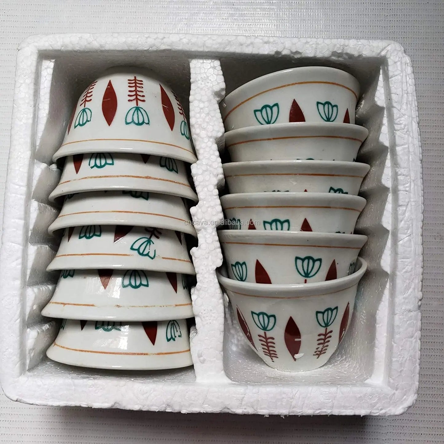 Ceramic Lebanese Chaffeh Coffee Set - 12Pcs