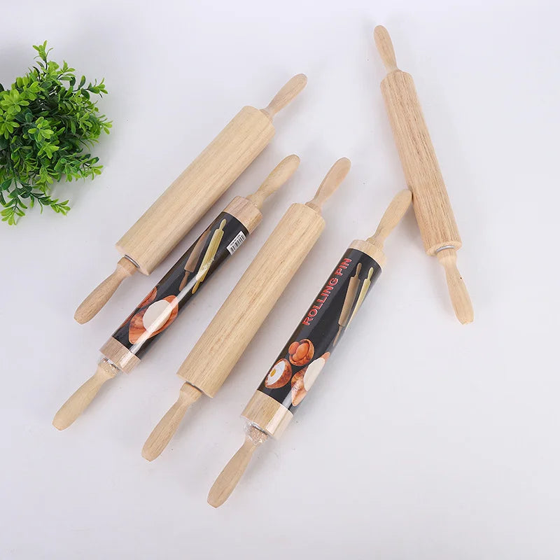 Wooden Handle Rolling Pin with Non-Stick Embossed Pastry Board for Baking Cookies Baking Tools