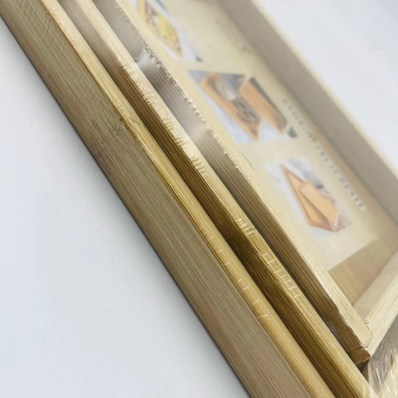 Bamboo Cutlery Tray And Fruit Snack Tray - Set Of 3