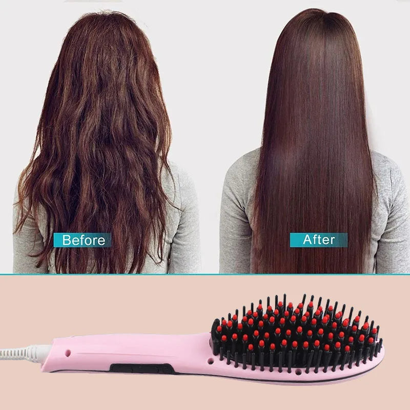 Professional Ceramic Hair Straightening Brush