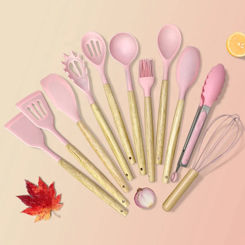 Silicone Kitchen Utensils Set - 19Pcs