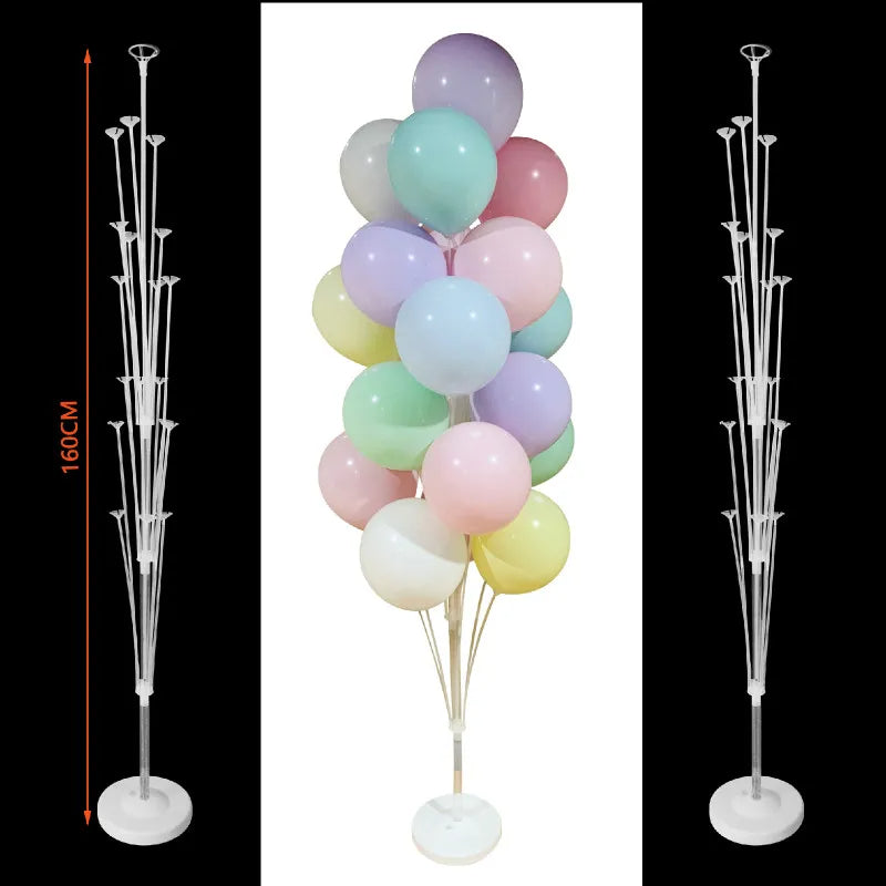 Balloon Column Stand Kit – 130cm/160cm Plastic Pole Set for Birthday & Wedding Balloon Arches