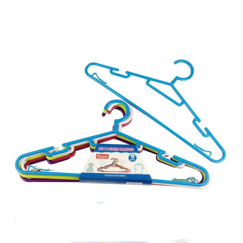 Wholesale Colorful PP Baby Material Hangers - 5Pcs