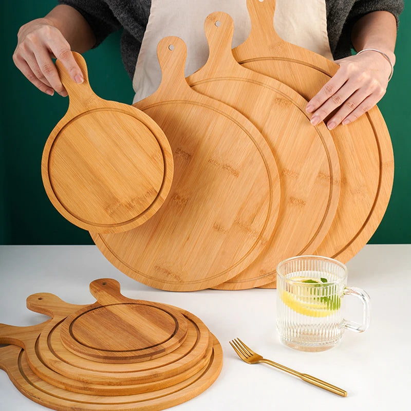Premium Bamboo Pizza Serving Tray