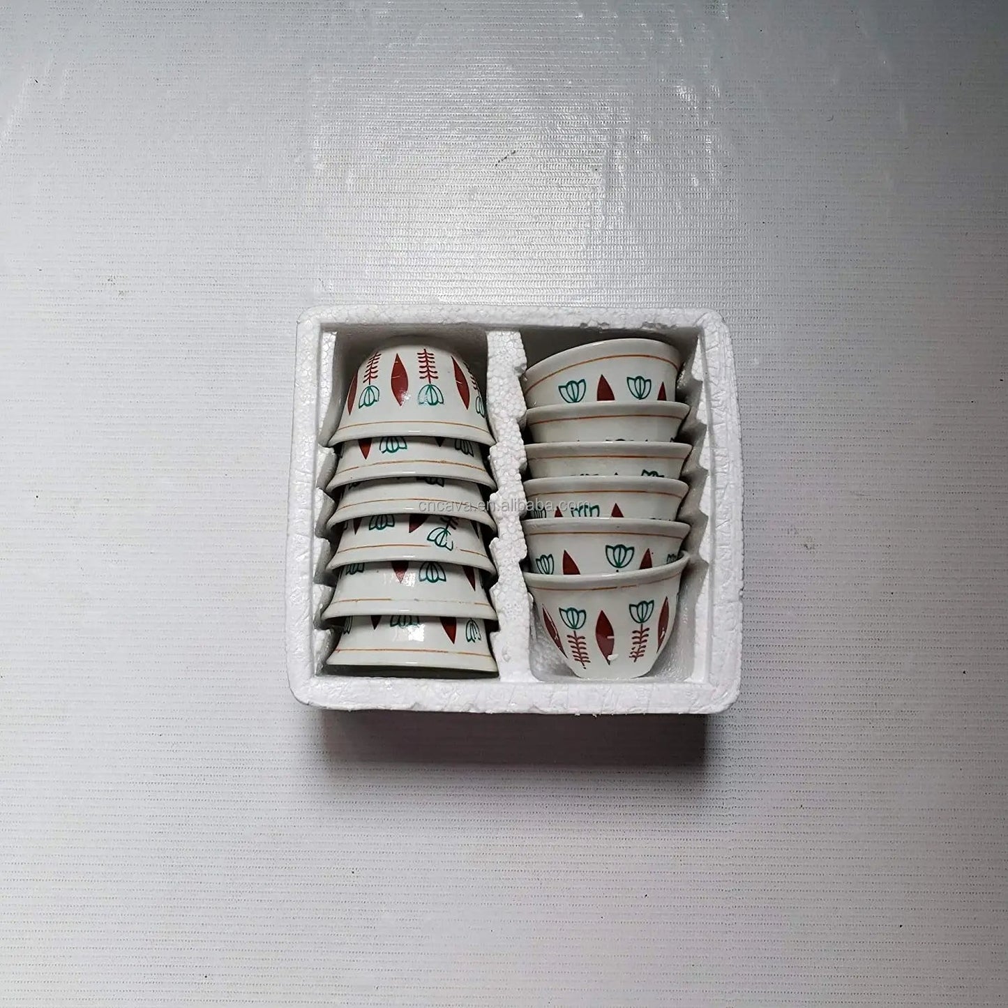 Ceramic Lebanese Chaffeh Coffee Set - 12Pcs