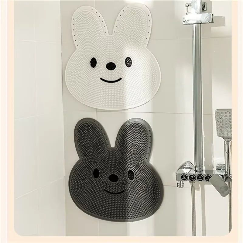 Silicone Foot Scrubber Mat – Non-Slip Shower Massager with Suction Cups & Wall Mount