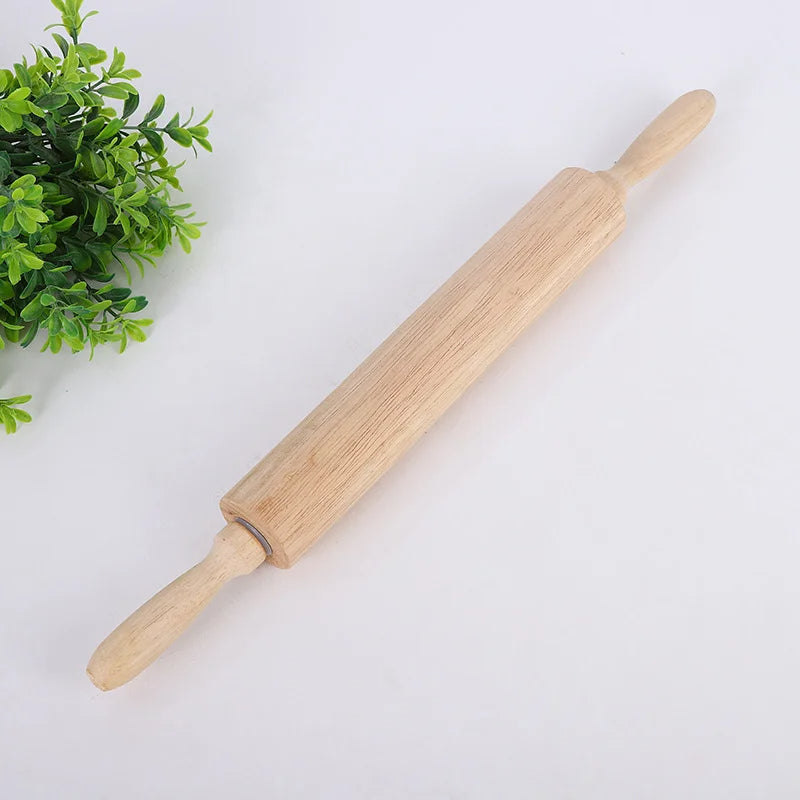 Wooden Handle Rolling Pin with Non-Stick Embossed Pastry Board for Baking Cookies Baking Tools