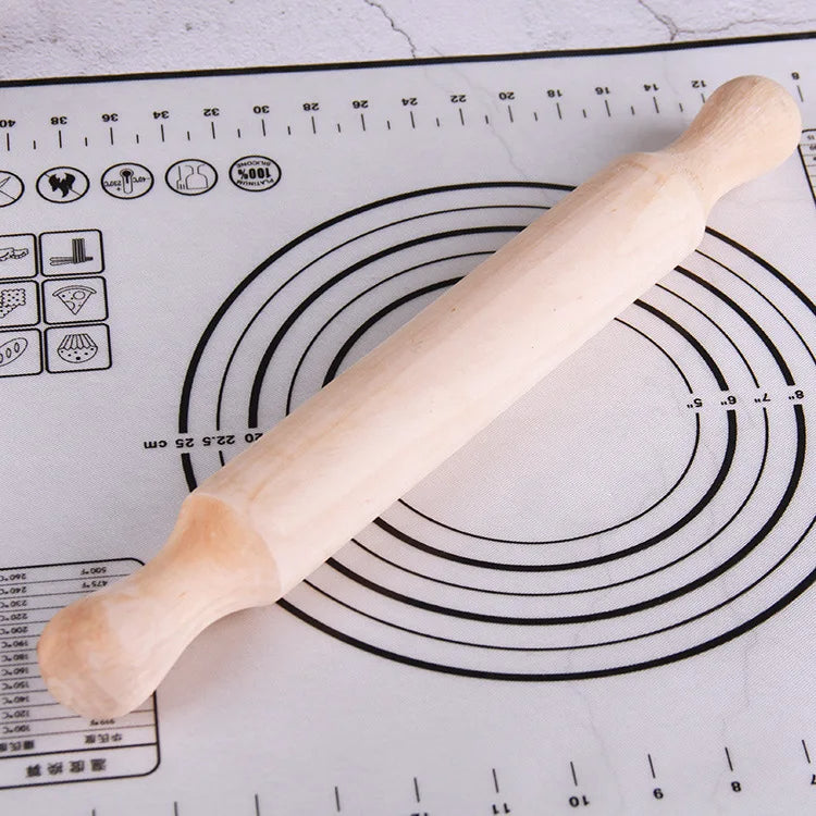 Wooden Rolling Pin – Handheld Dough Roller for Baking & Pastry Preparation