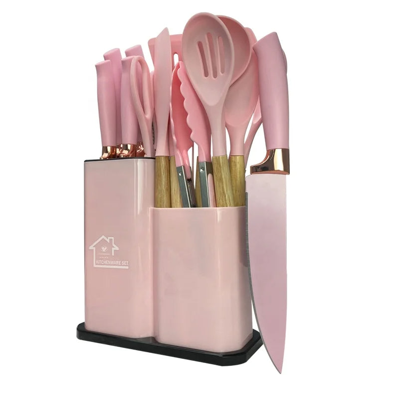Silicone Kitchen Utensils Set - 19Pcs
