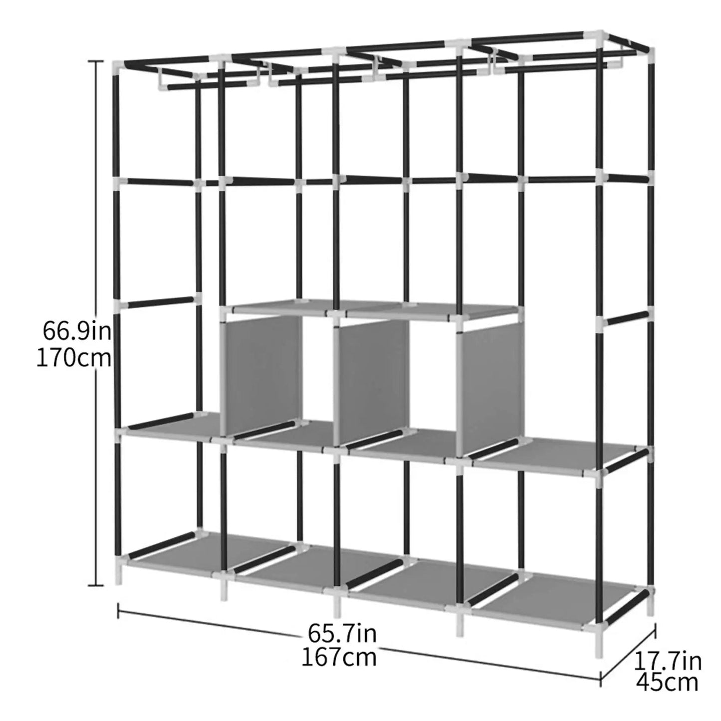 Foldable Non-Woven Canvas Wardrobe