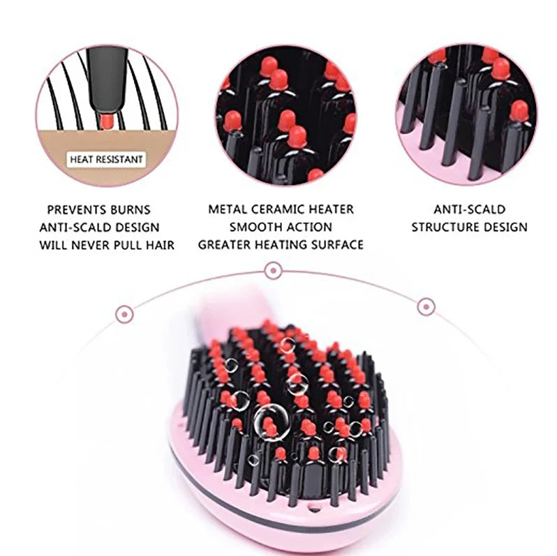 Professional Ceramic Hair Straightening Brush