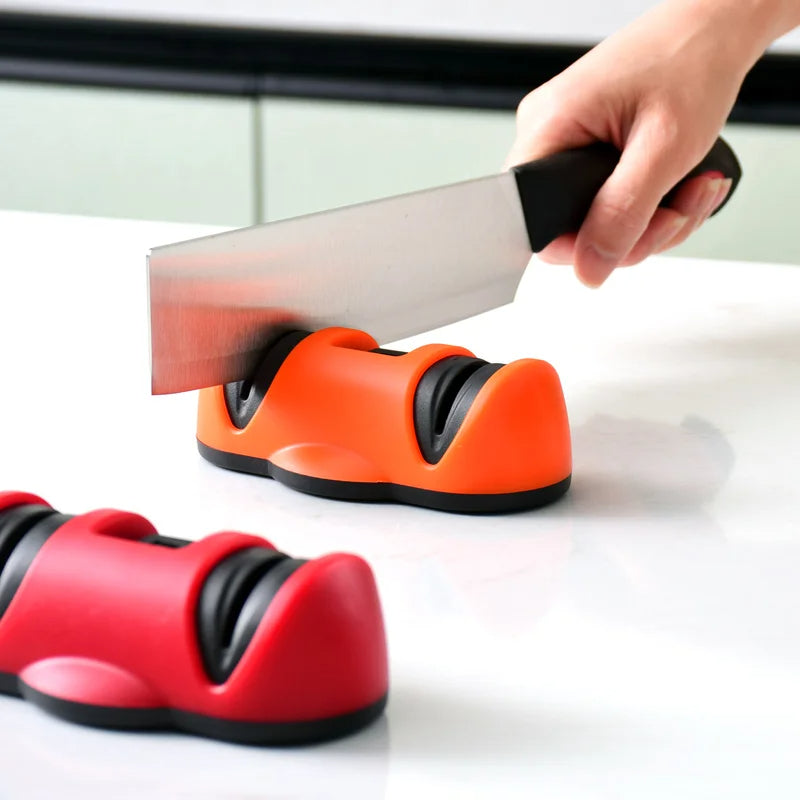 Magnetic Knife Sharpener – For Straight & Serrated Knives and Scissors