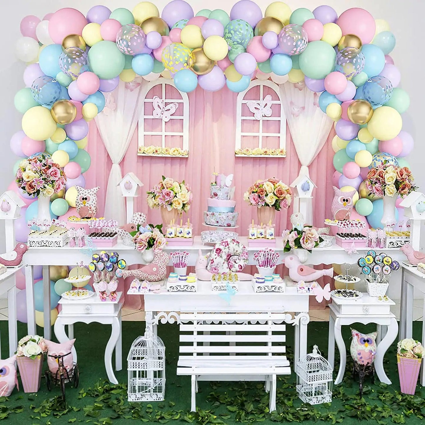 Macaron Balloon Chain Set – Wedding & Birthday Party Decoration Kit