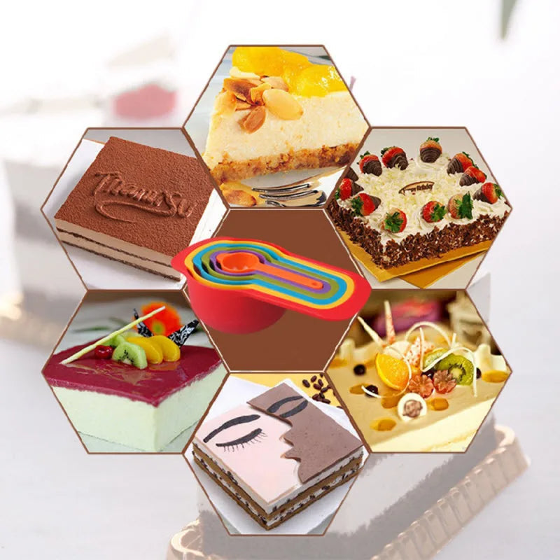 Rainbow Measuring Spoons - Set 6 Pcs