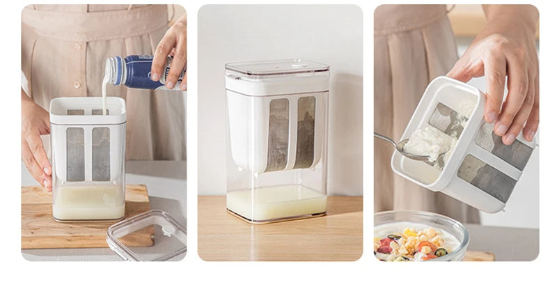 Reusable Yogurt & Coffee Strainer – BPA-Free Thick Filter for Milk, Cream & Homemade Yogurt