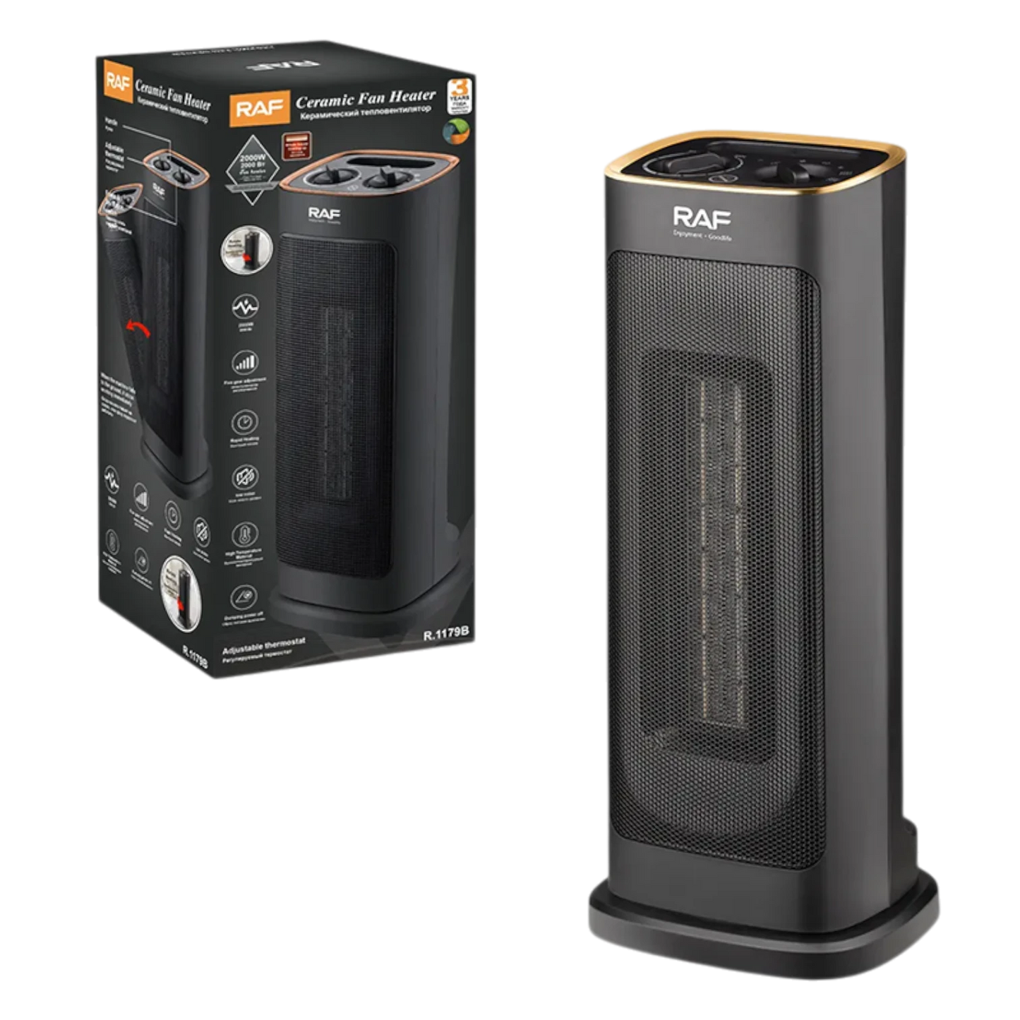 RAF Ceramic Fan Heater 2000W