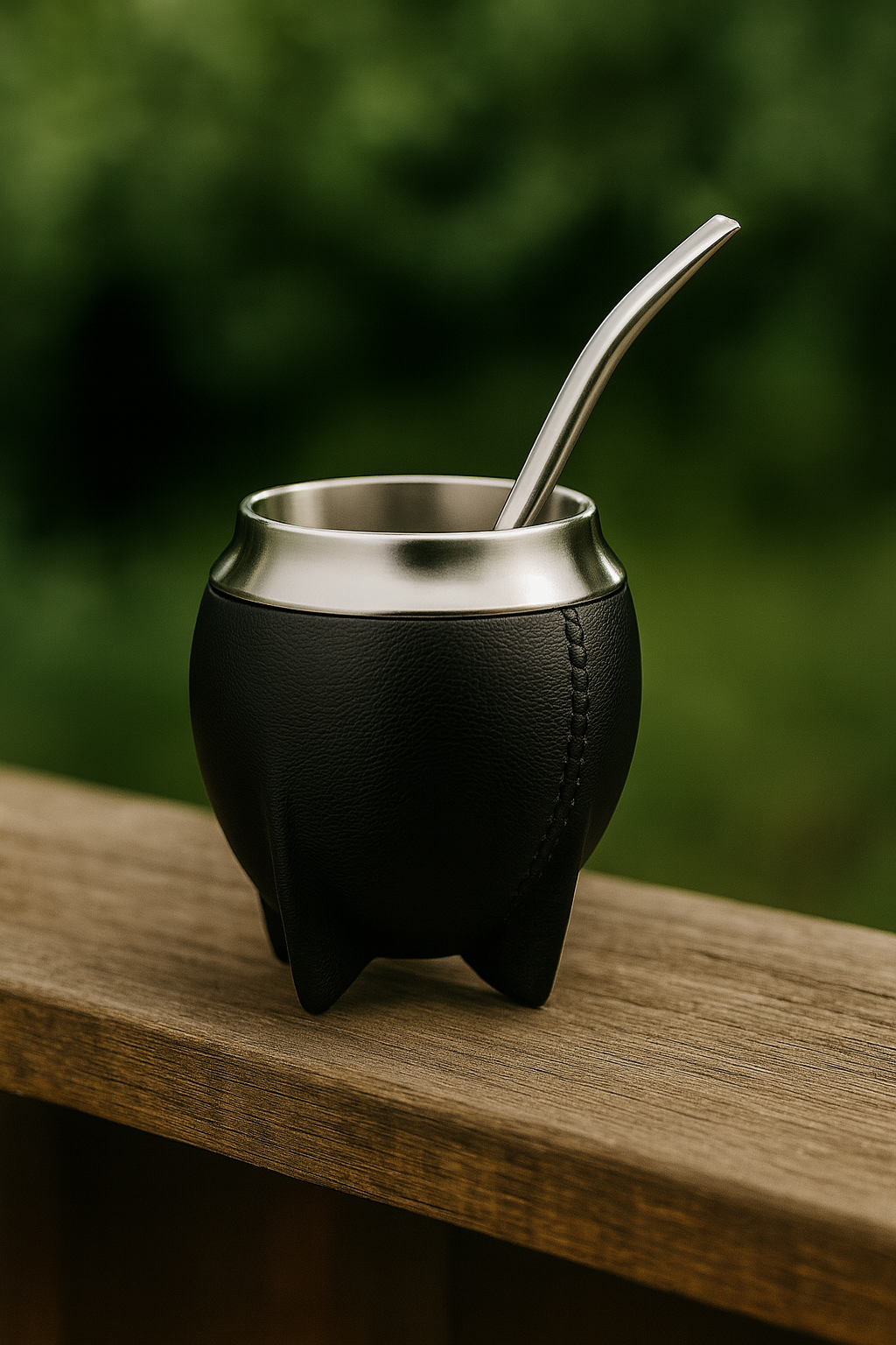 Luxury Leather Mate Cup With Bombilla - 261ml