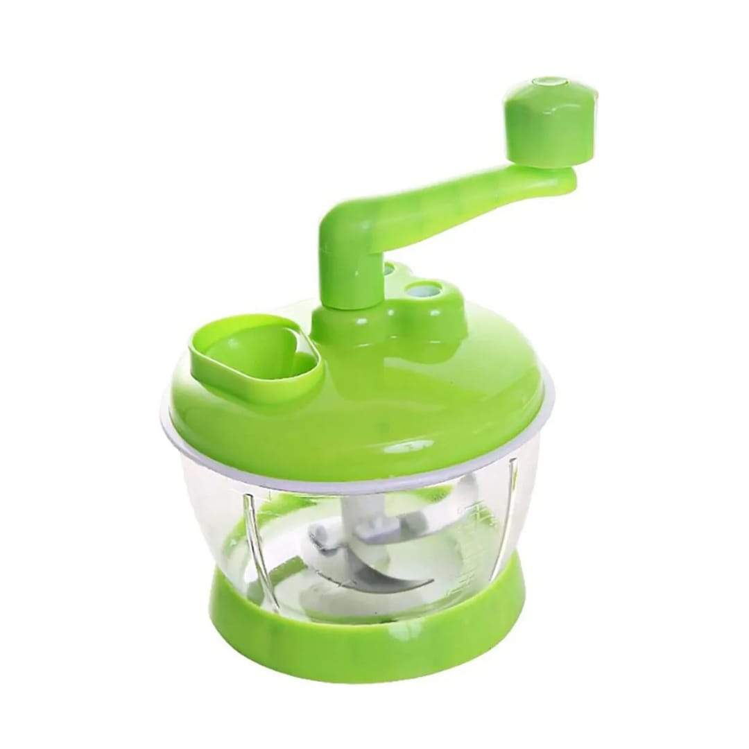Manual Mini Food Chopper with Hand Crank – Green