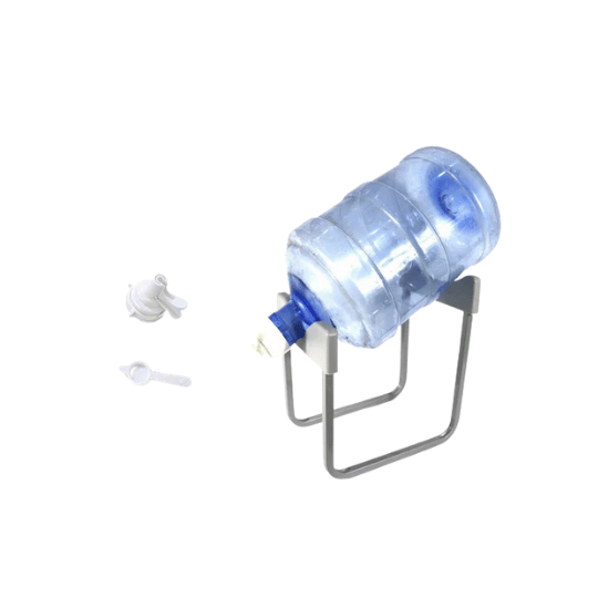 Metallic Water Bottle Stand with Tap – 30x20cm
