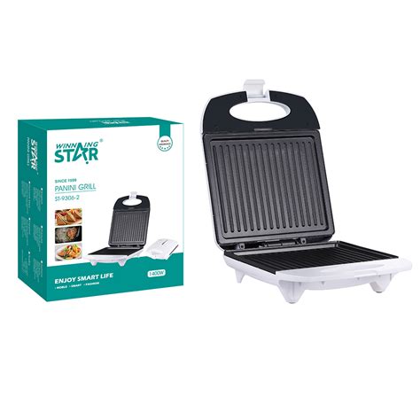 Winning Star 1400W Panini Grill Sandwich Maker – Non-Stick Electric Press Grill
