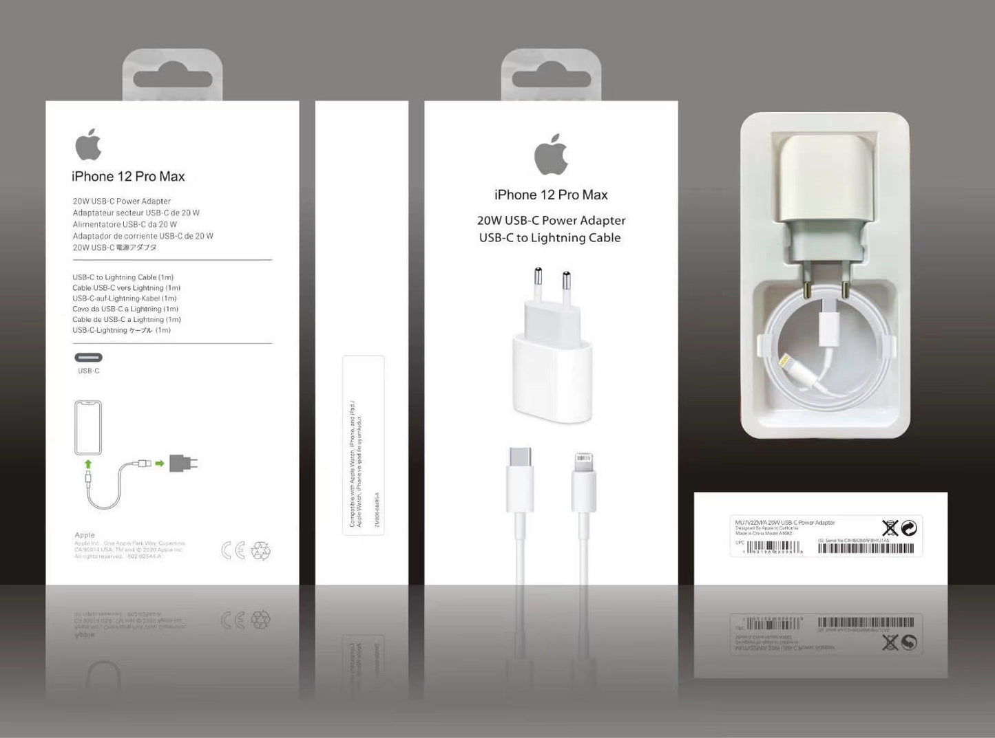 Apple USB-C Power Adapter And Lightning Cable - 20W