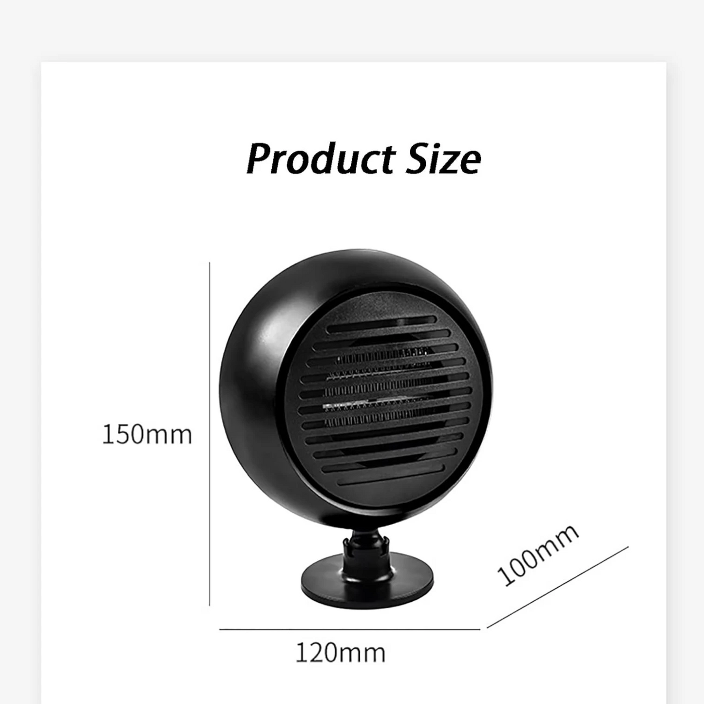 Portable Ceramic Car Heater Fan