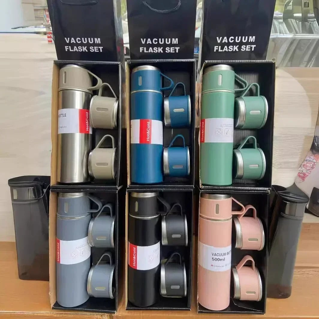 Stainless Steel Vacuum Flask Gift Set - 500ml