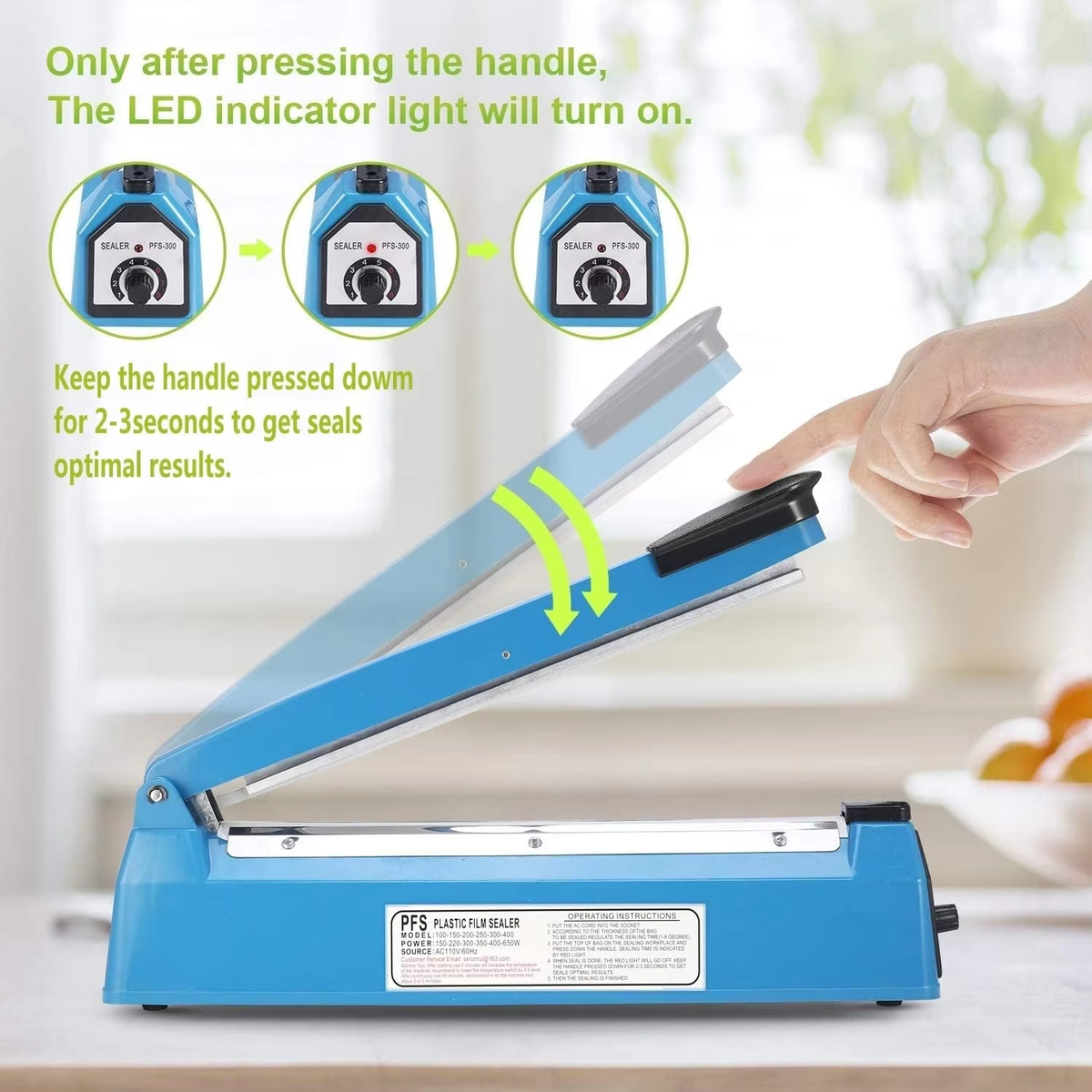 Impulse Heat Sealer – Manual Plastic Bag Sealing Machine for Snacks, Food & Packaging Films