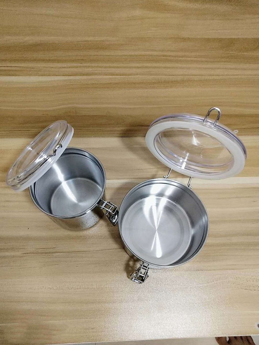 Stainless Steel Grain Storage Canister – Airtight Kitchen Organizer