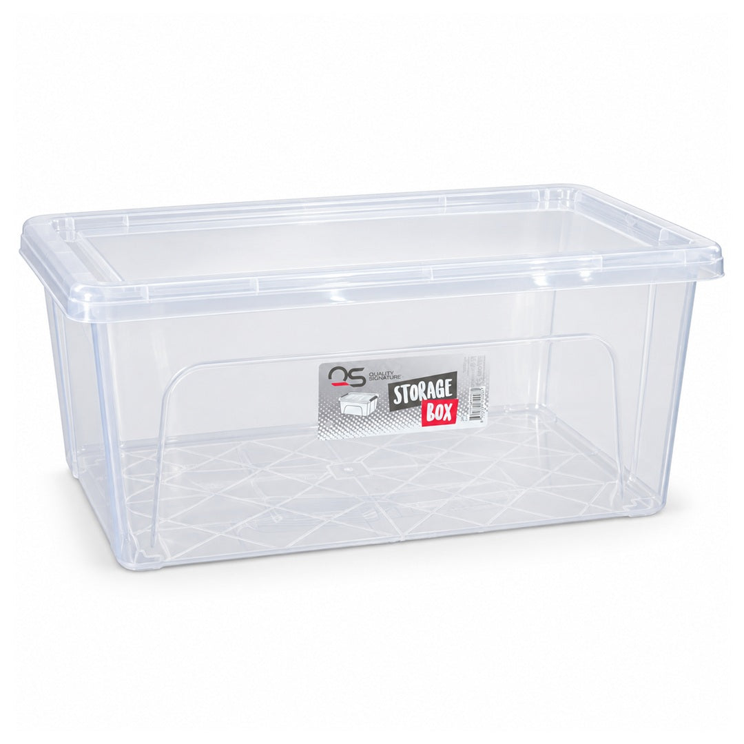 QS Clear Storage Box with Lid – Capacity to Confirm