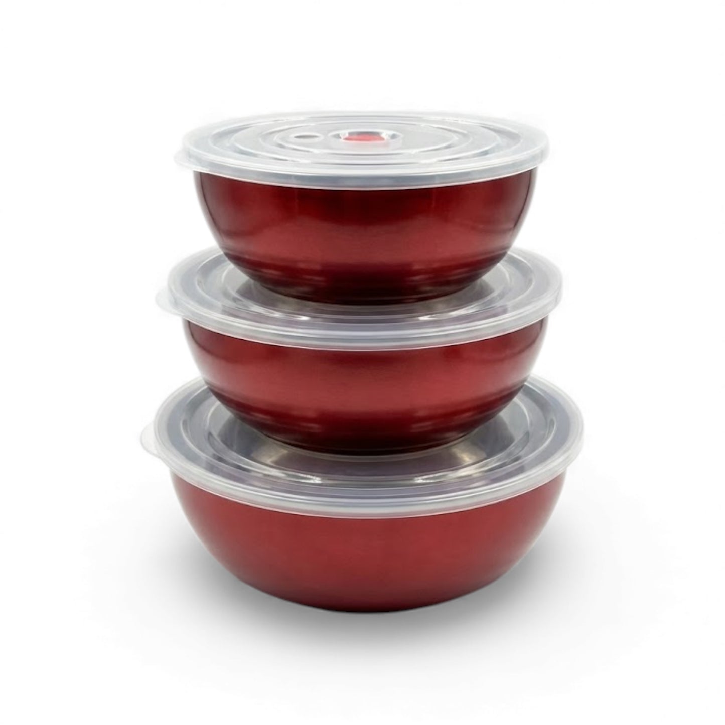 Red Food Storage Bowl Set – 3 Pcs
