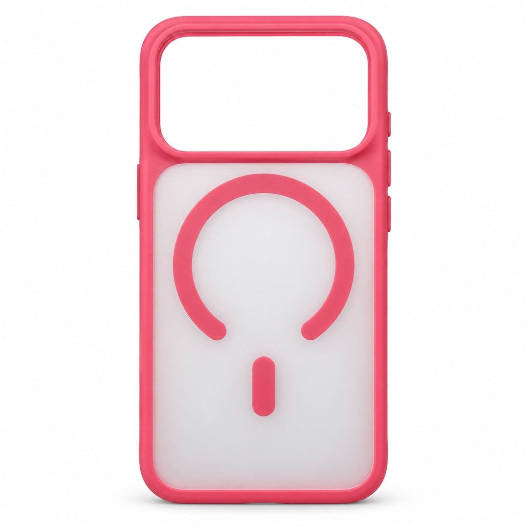 BLUEO Frosted Magnetic Case for iPhone 17 Pro - Raspberry Pink