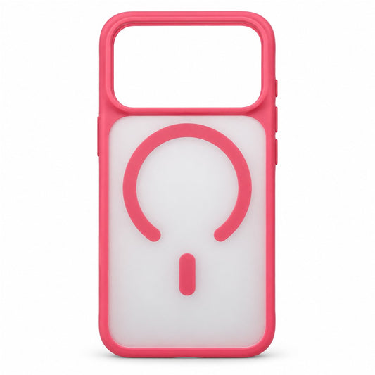 BLUEO Frosted Magnetic Case for iPhone 17 Pro - Raspberry Pink