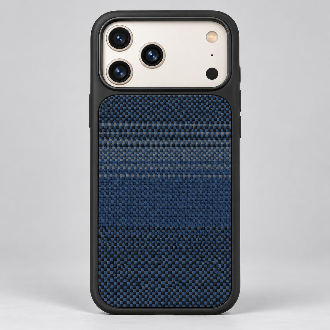 Black and Blue Woven Case for iPhone 17 Pro Max
