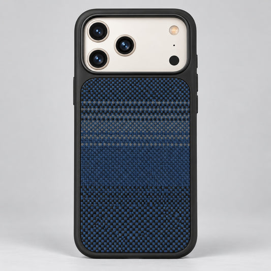 Black and Blue Woven Case for iPhone 17 Pro Max