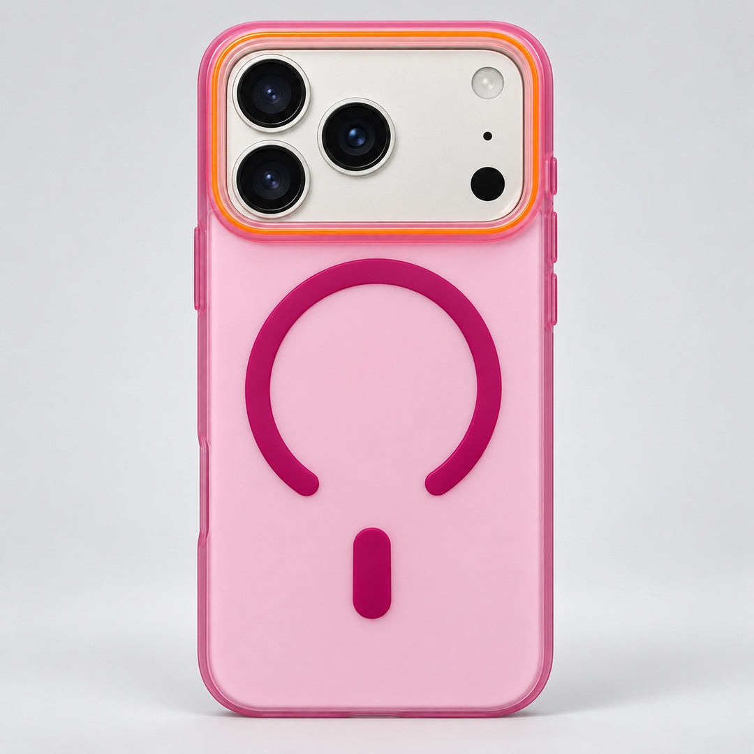 Pink and Magenta Magnetic Case for iPhone 17 Pro