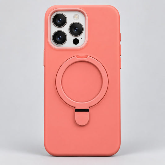 Coral Magnetic Ring Case for iPhone 15 Pro Max