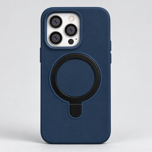 Navy Magnetic Ring Case for iPhone 14 Pro