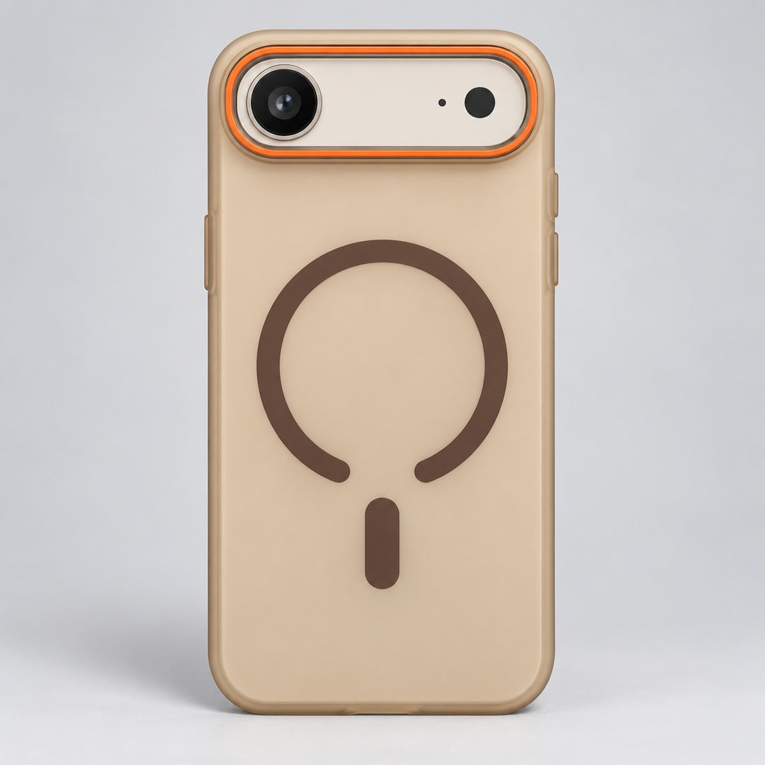 Beige Magnetic Ring Case for iPhone 17 Air