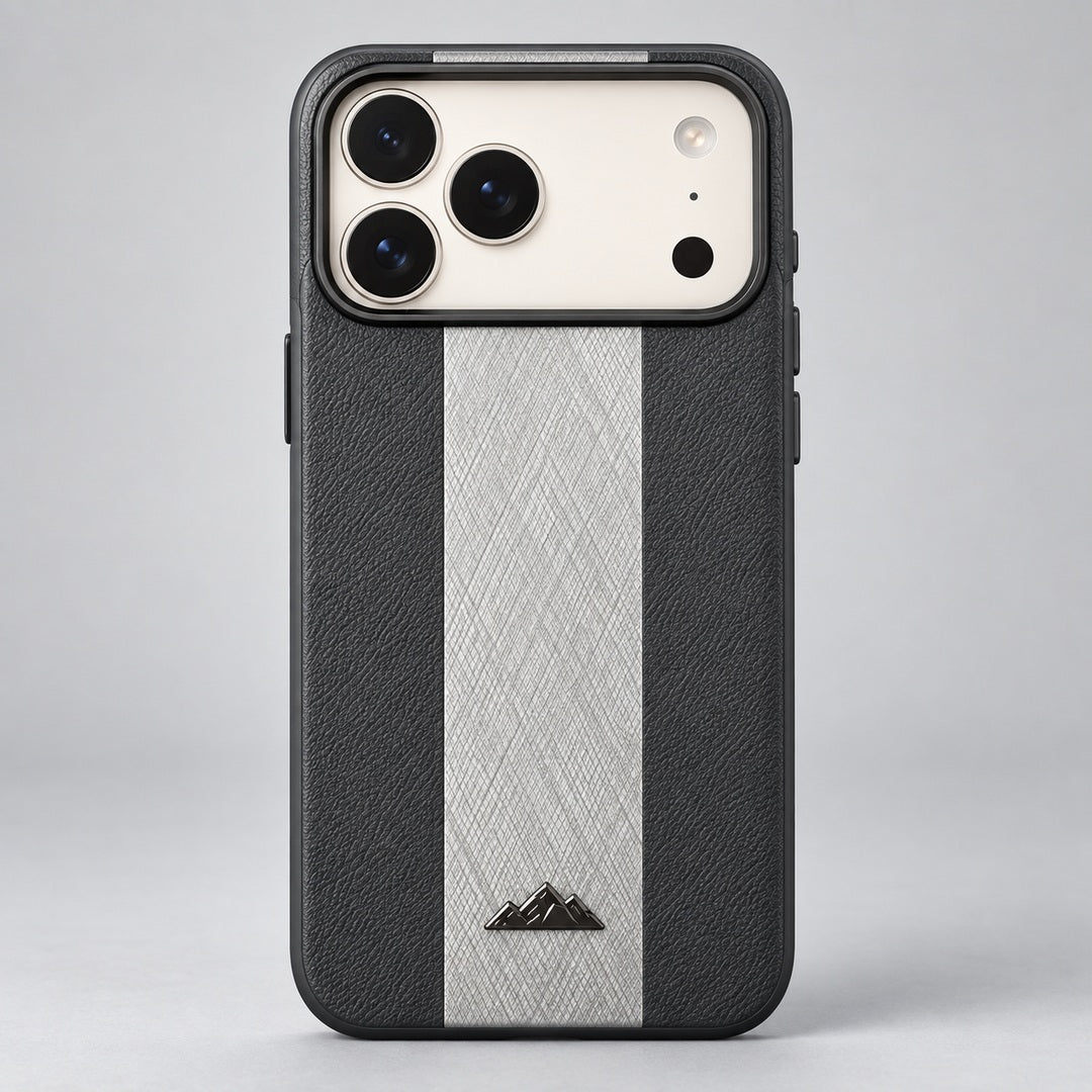 Gray and Silver Stripe Case for iPhone 17 Pro Max