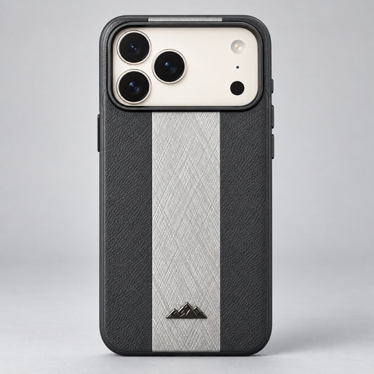 Gray and Silver Stripe Case for iPhone 17 Pro Max