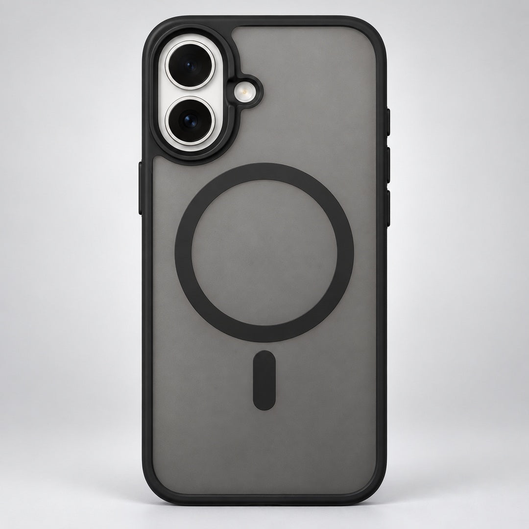 Frosted Black Magnetic Case for iPhone 17